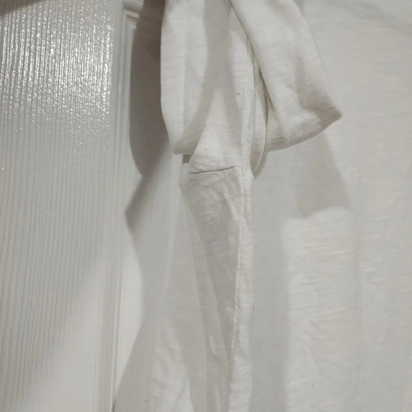 Lane Bryant Cotton Slub White Beaded Neckline 3/4 Sleeve Shirt in Size 18/20 2X - Picture 10 of 11